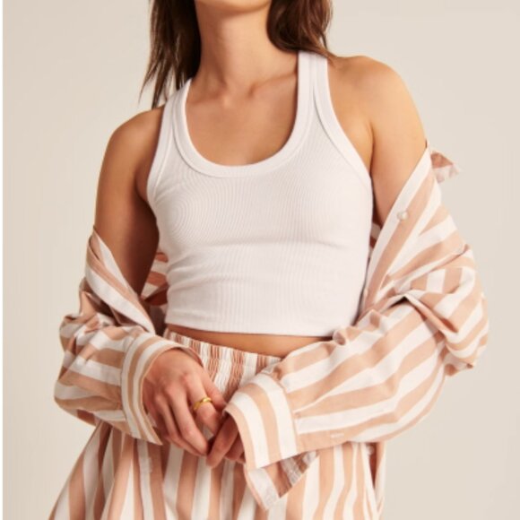 Abercrombie & Fitch Tops - Abercrombie & Fitch Soft Essentials Tank Top - Scoop Neck, Crop length